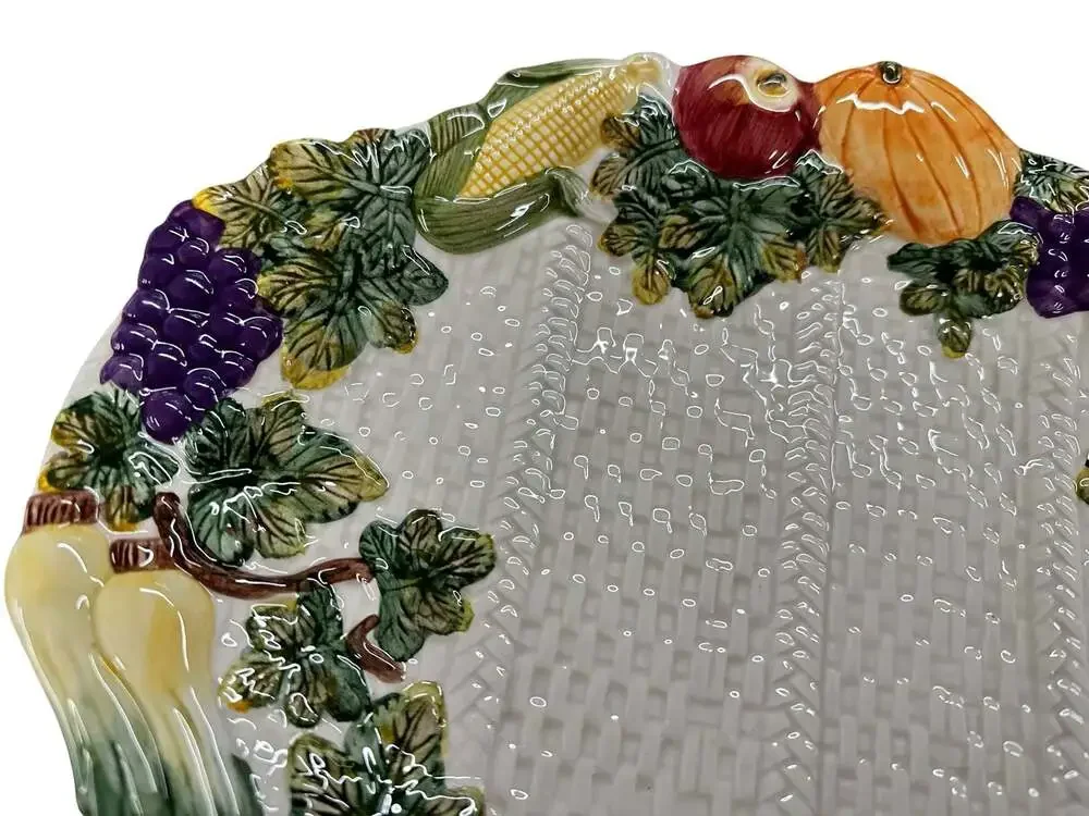Vintage Omnibus by Fitz and Floyd 1995 Vegtable Platter 13 in